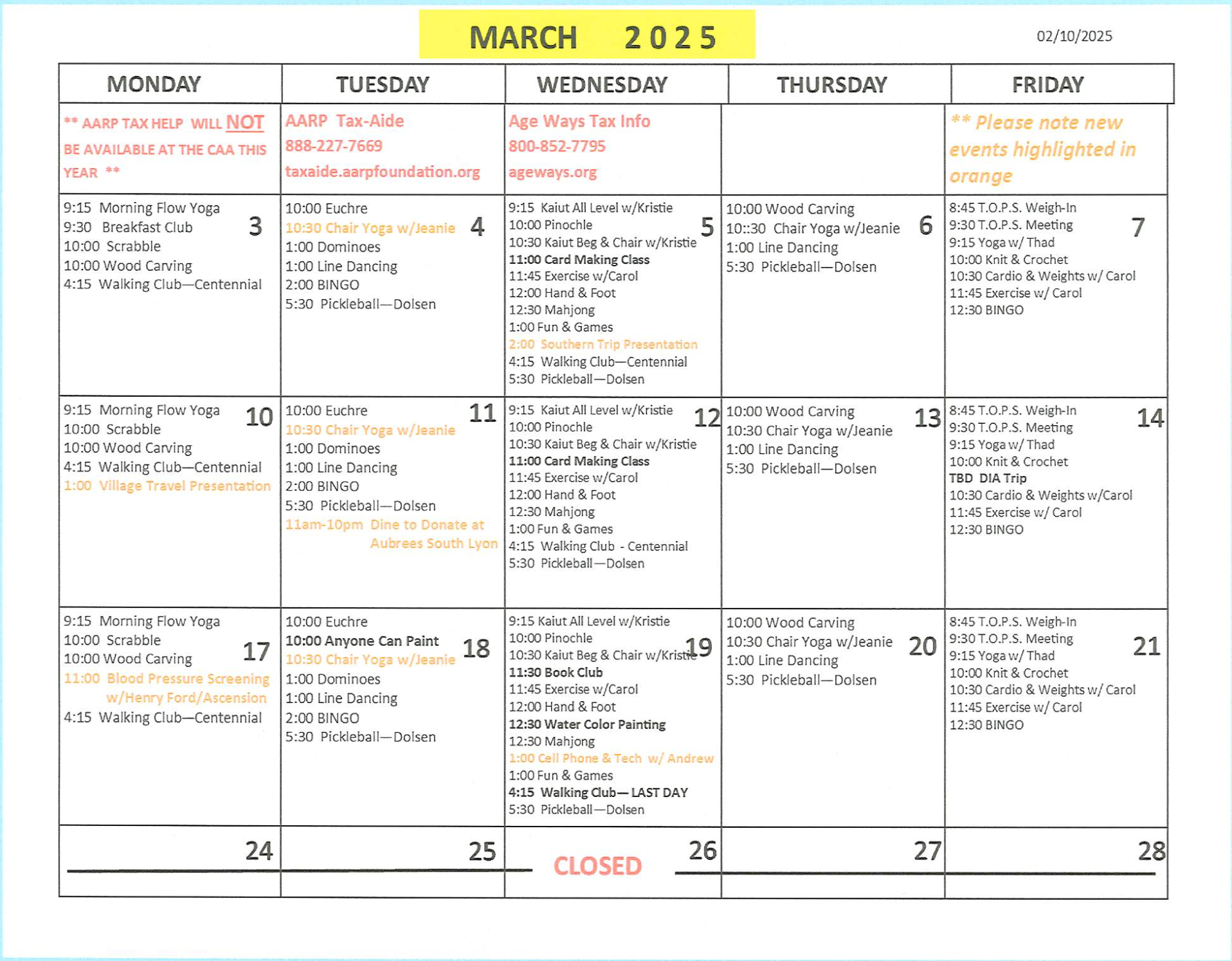 March 2025
